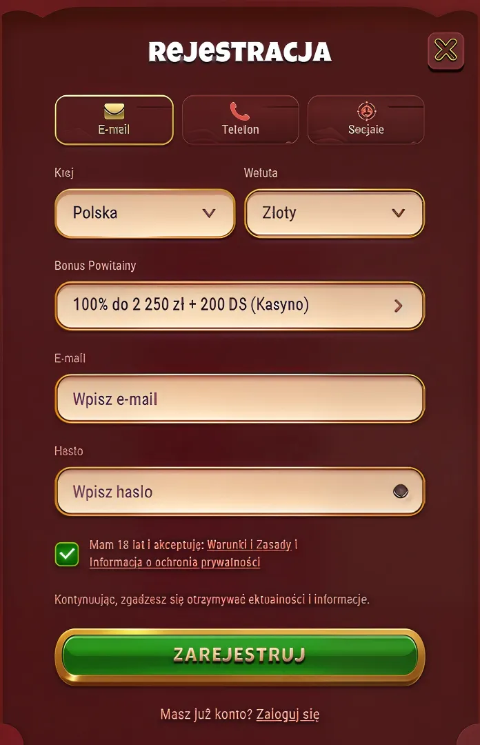 Rejestracja w Magius